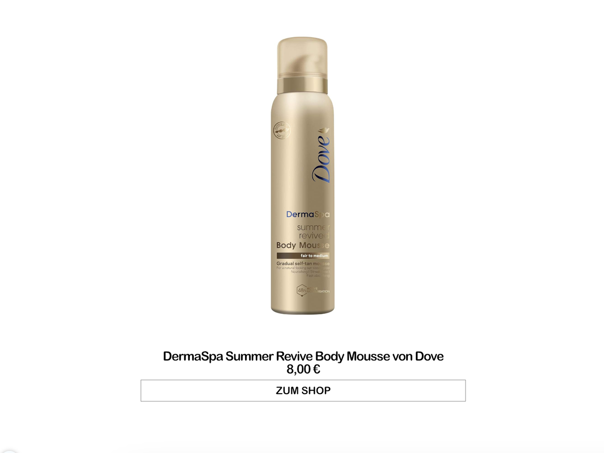 Dove DermaSpa Summer Revive Selbstbräunungsmousse