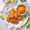 Rezept für knusprige Hähnchen-Nuggets mit Möhrensalat
