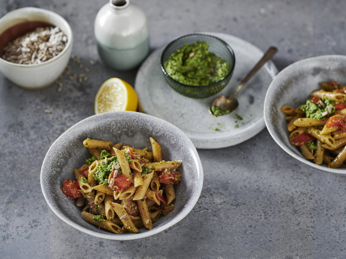Penne mit Brennnessel-Pesto