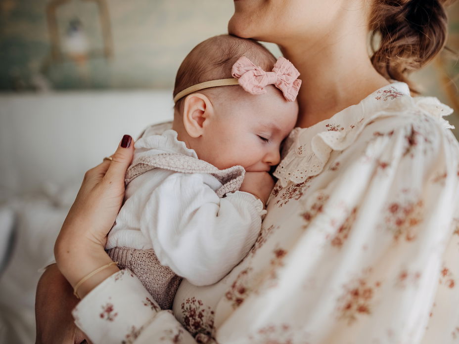 Frau mit Baby