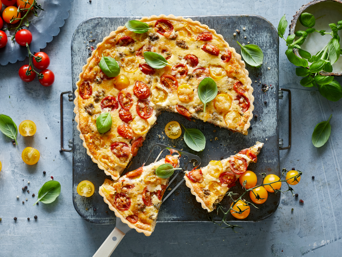 Hackfleisch Tarte mit Tomaten