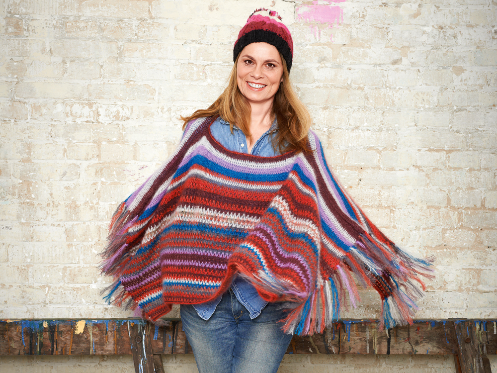 Häkelanleitungen für Anfänger - Poncho häkeln