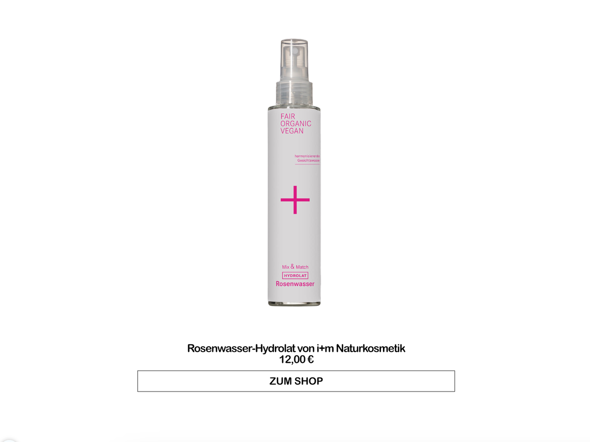 Rosenwasser-Hydrolat von i+m Naturkosmetik