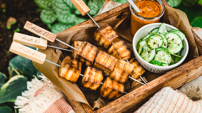 Fleischlos glücklich - und satt: Mit unseren würzigen Tofu-Satay-Spießen vom Grill