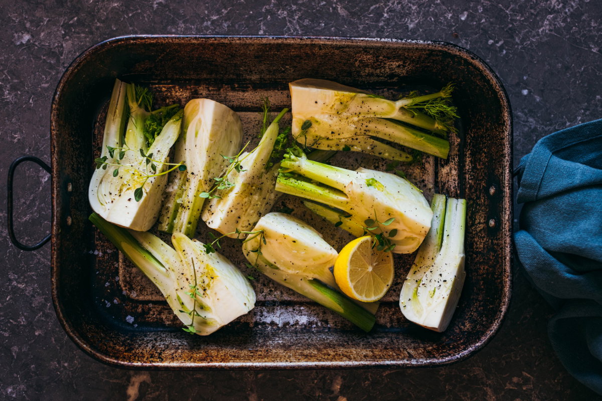 Vegan grillen - gegrillter Fenchel
