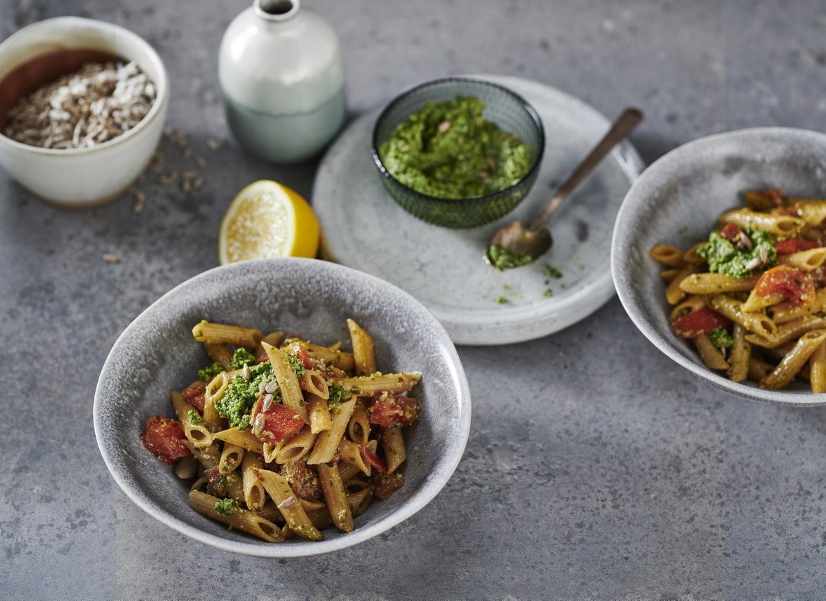 Penne mit Brennnessel-Pesto