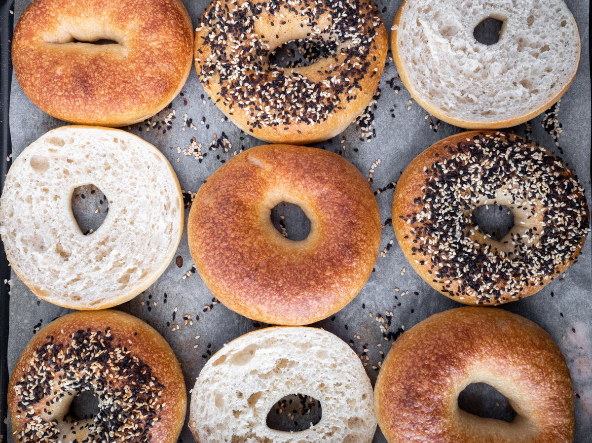Schnelle Bagels mit Haferflocken
