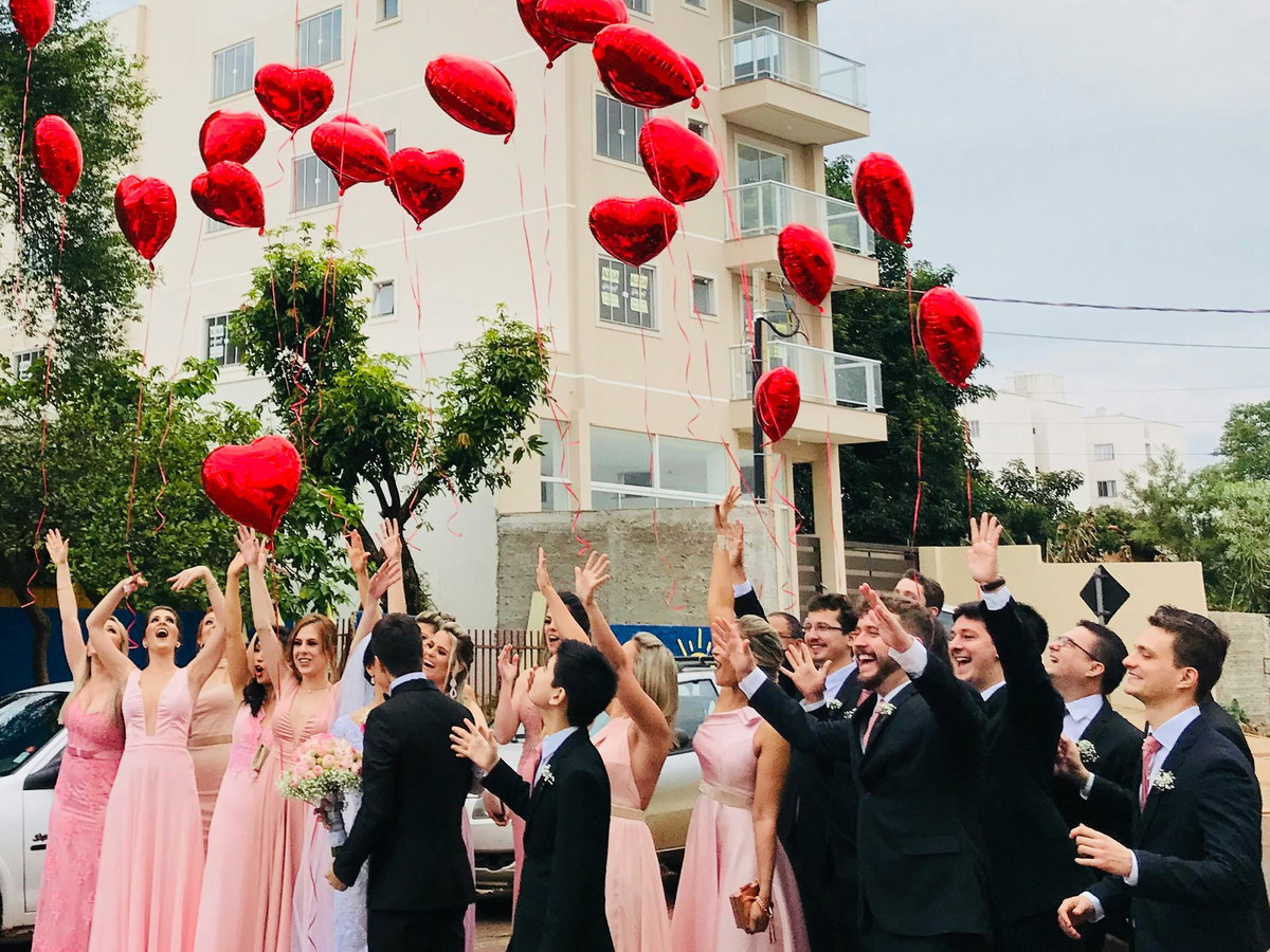 Ballons bei der Hochzeit