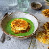 Rezept für Blumenkohl-Käse-Taler auf Rahmspinat