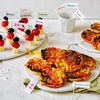 Rezept für Halbzeit-Mini-Pizza mit Deutschland-Spießen 