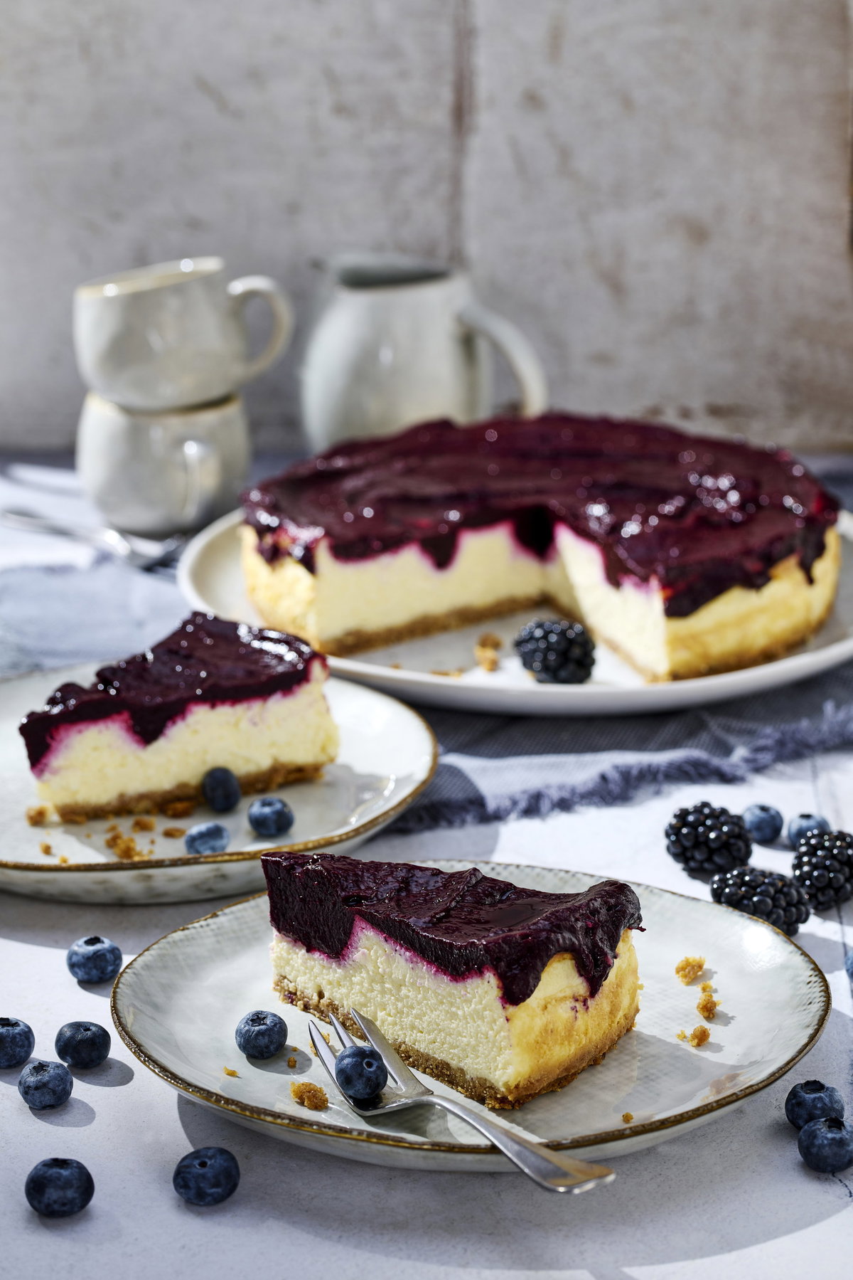 Käsekuchen mit Waldbeeren