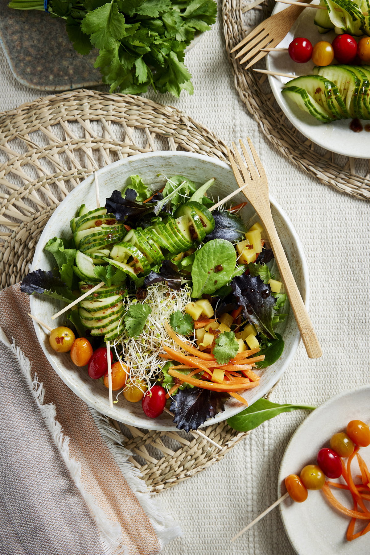 Koreanischer Tomaten-Gurkensalat