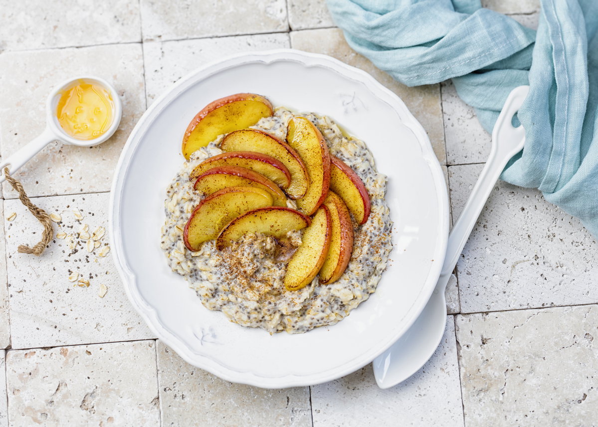 Porridge mit Apfel und Zimt