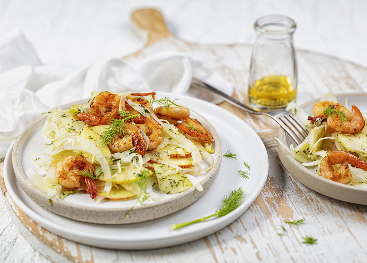 Garnelen-Apfel-Fenchel-Salat