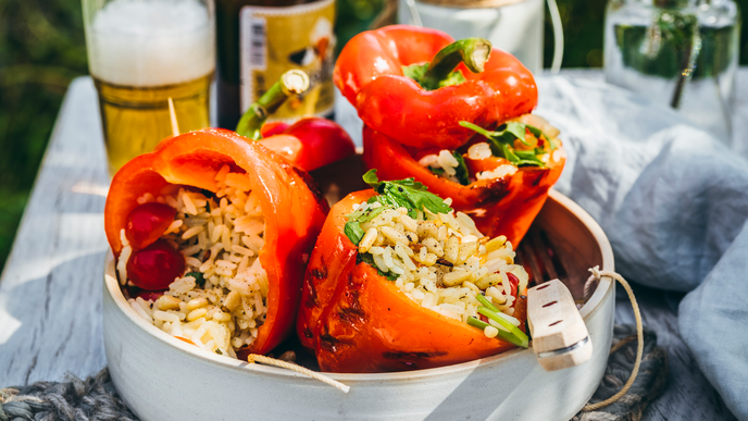 Unser Rezept für gefüllte Paprika vom Grill