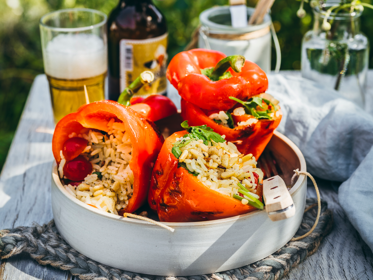 Gefüllte Paprika vom Grill