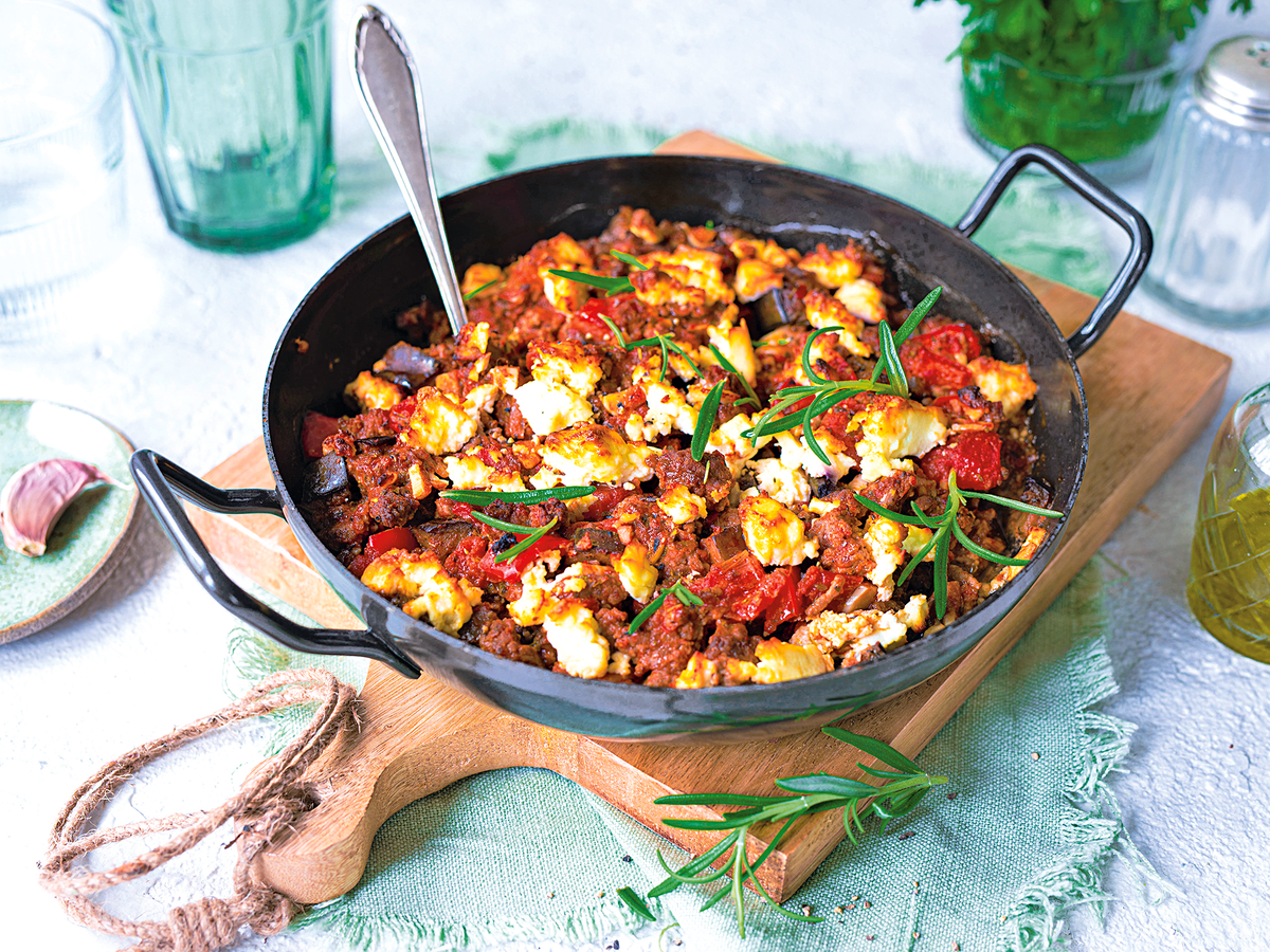 Hackfleisch-Feta-Auflauf