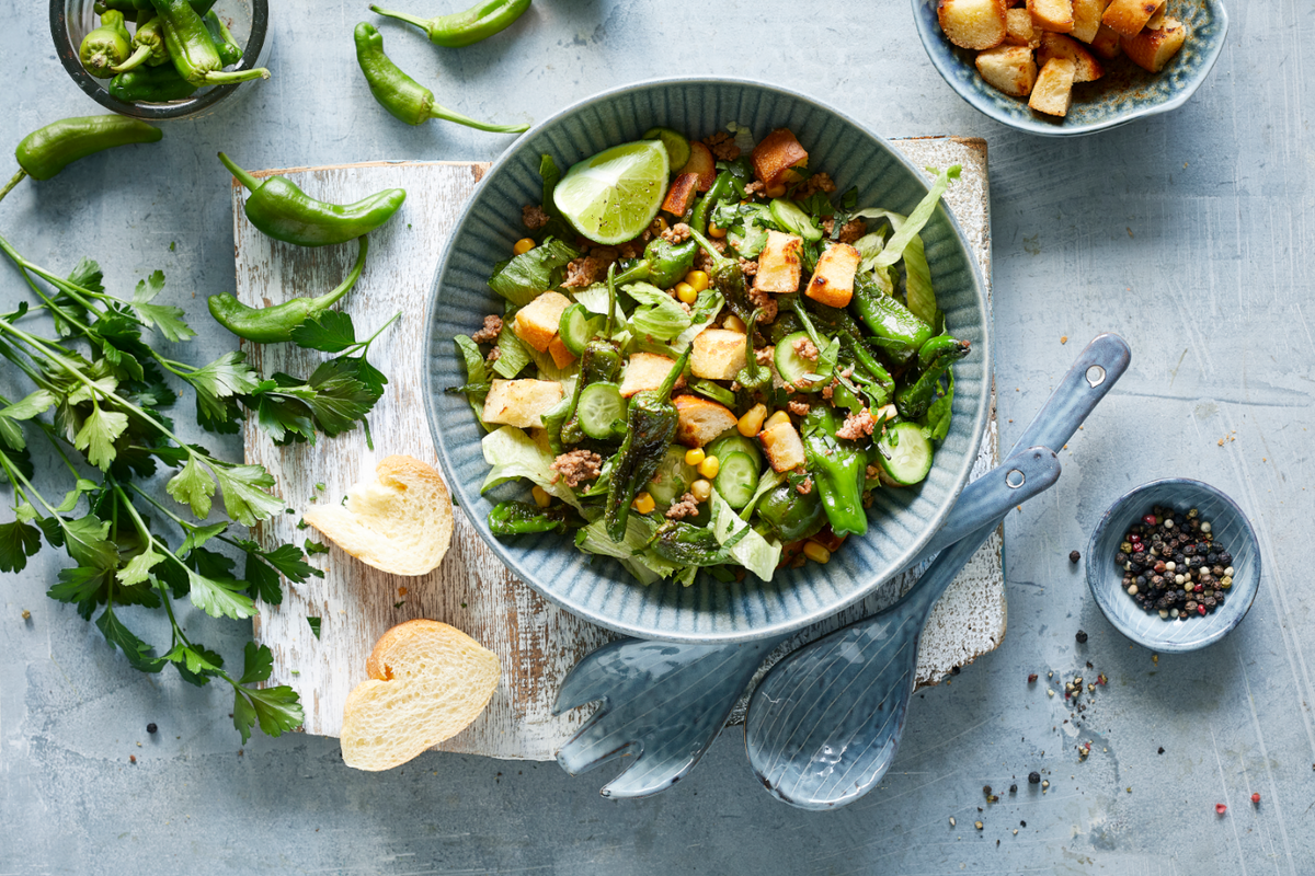 Hackfleisch-Gurken-Salat