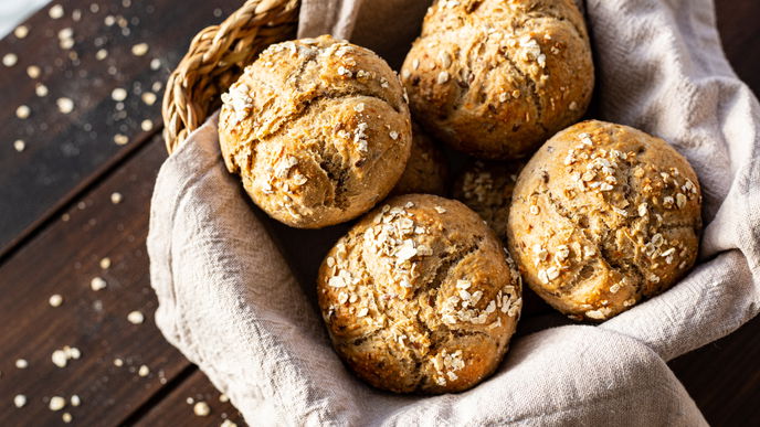 Rezept für schnelle Haferflockenbrötchen ohne Mehl