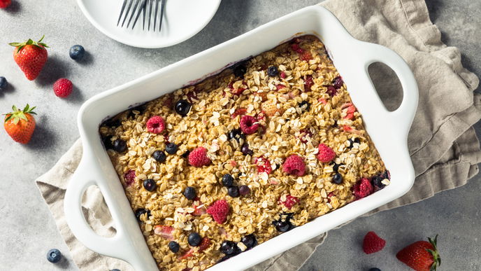 Auflauf mit Haferflocken und Quark: Rezept zum Abnehmen