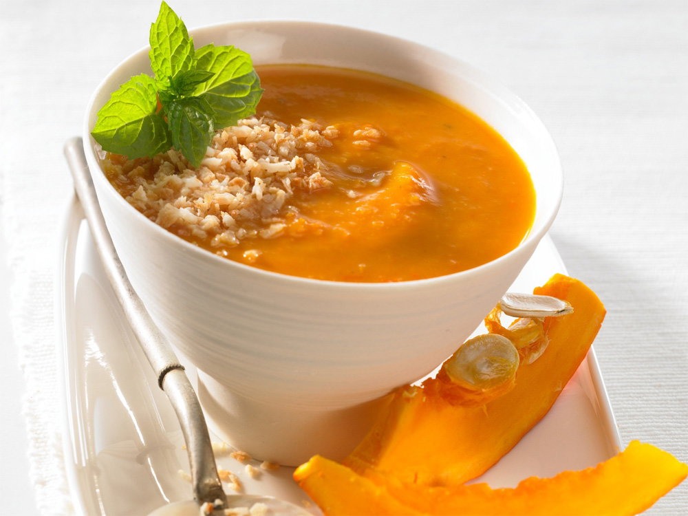 Kürbissuppe mit Kokosmilch