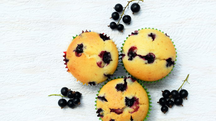 Rezept für Schwarze Johannisbeer-Muffins