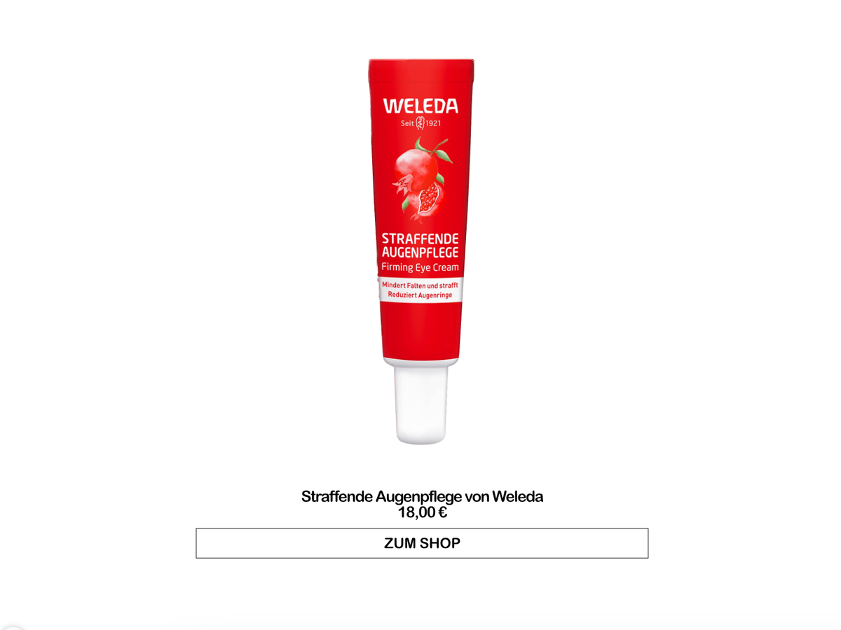 Straffende Augencreme mit Granatapfel von Weleda