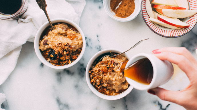 Leckeres und gesundes Rezept für Kaffee-Haferflocken mit Vanille