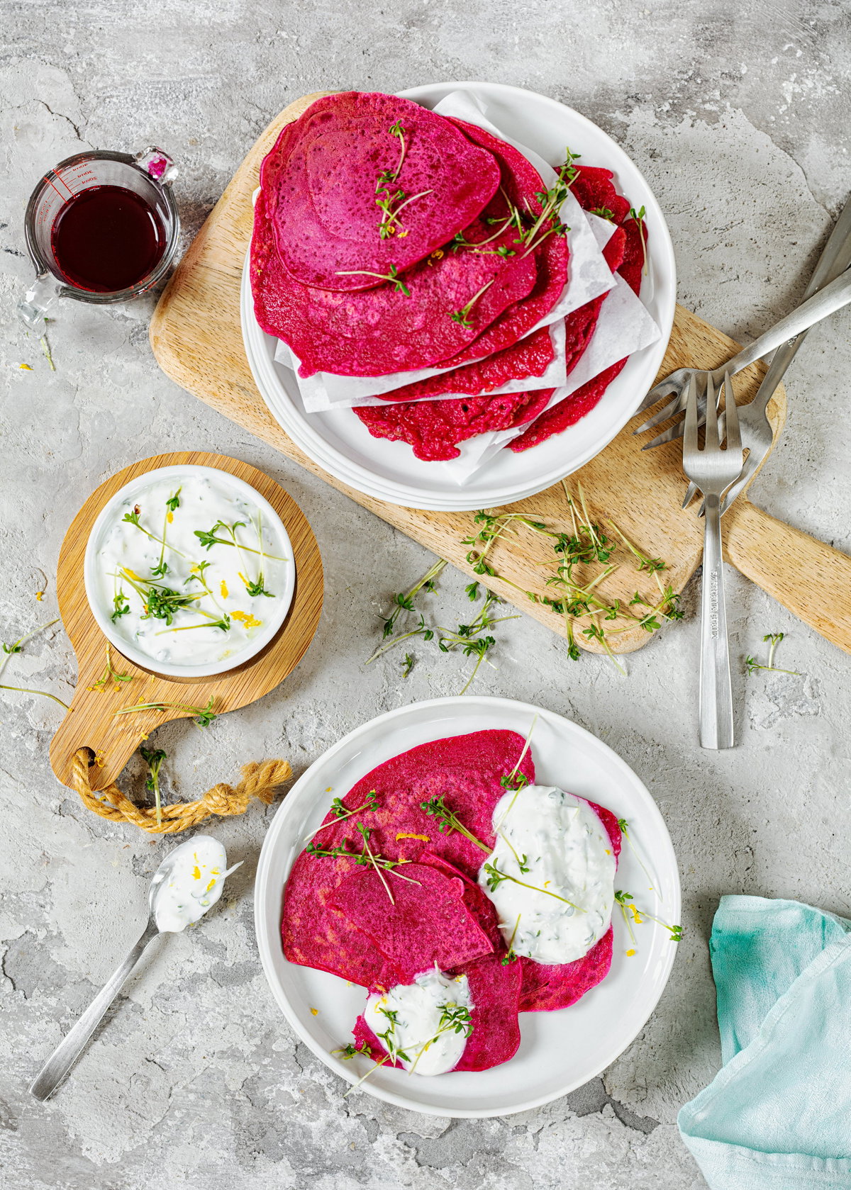 Rote-Bete-Pfannkuchen