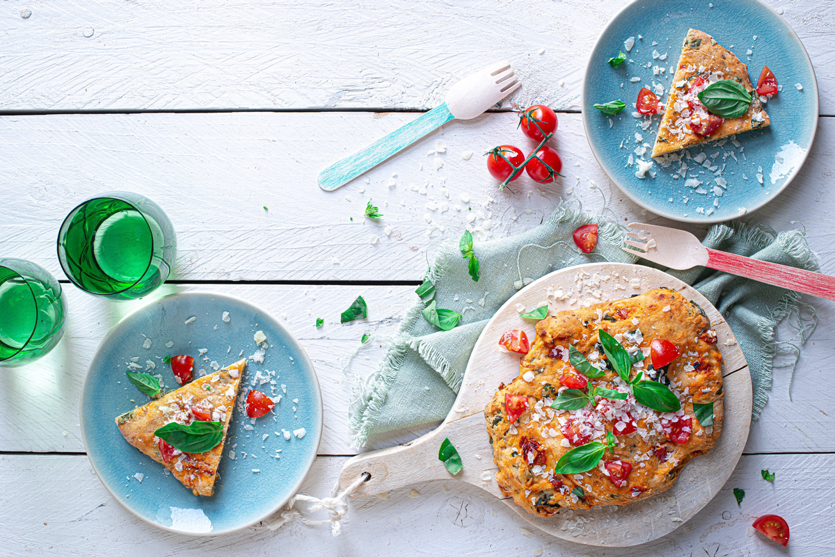 Schüttelpizza mit Tomaten - schnell und günstig