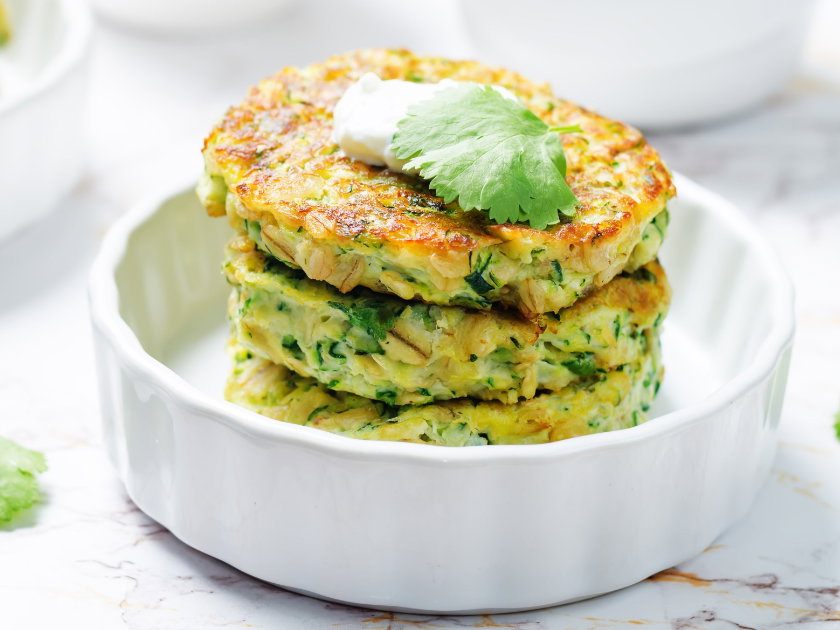 Zucchini-Puffer Low Carb