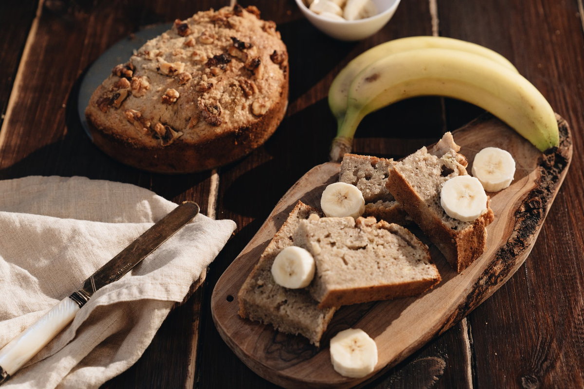 Bananenbrot mit Haferflocken