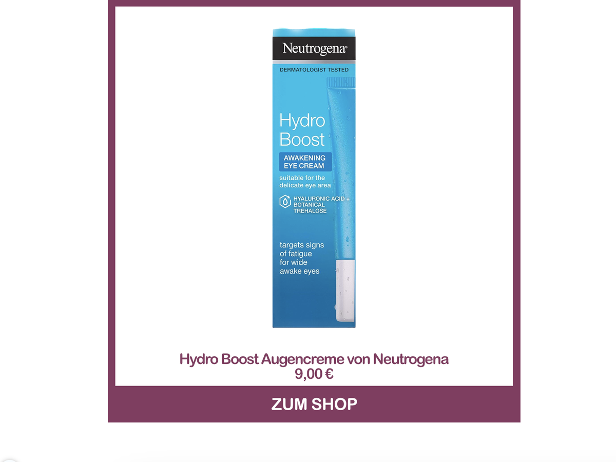 Beste Drogerie-Augencreme - Hydro Boost Augencreme von Neutrogena