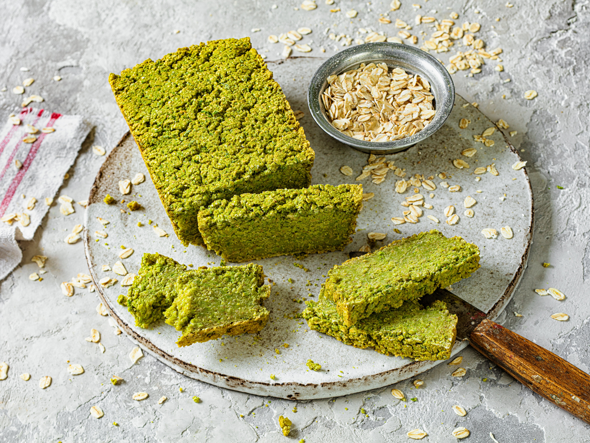 Brot ohne Mehl - Erbsenbrot mit Haferflocken