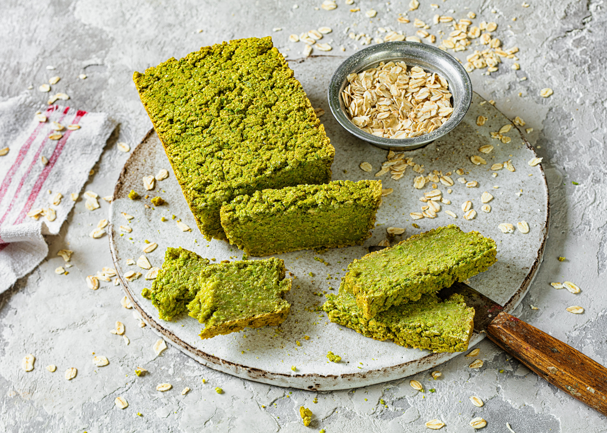 Brot ohne Mehl - Erbsenbrot mit Haferflocken