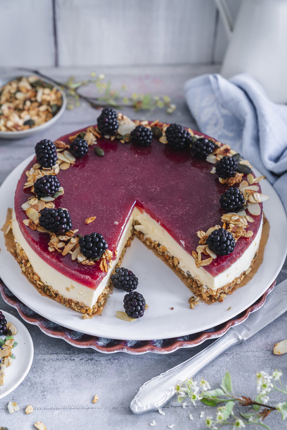 Brombeer-Käsekuchen