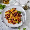 Rezept für schnelle Rigatoni al Ragu di Salsiccia 