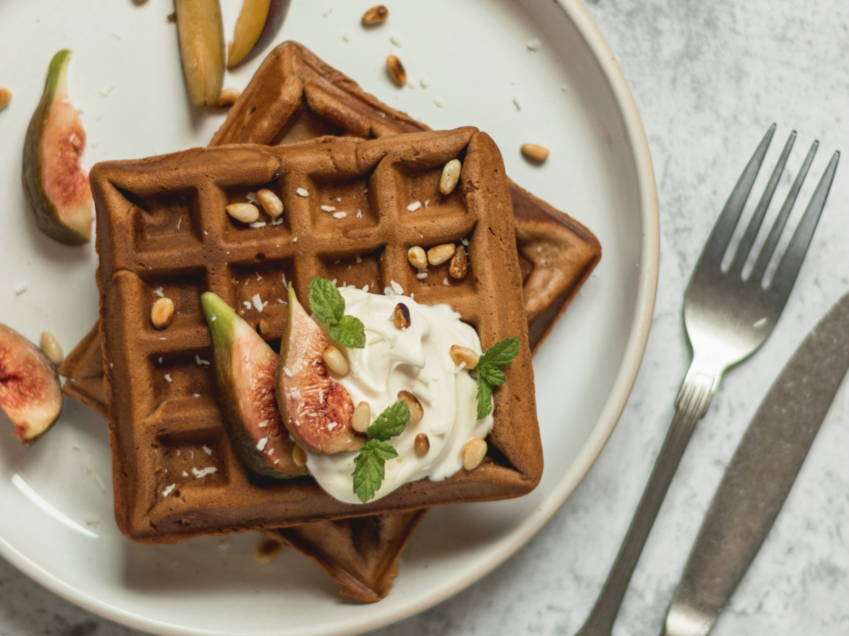 Gesunde Waffeln mit Haferflocken und Quark