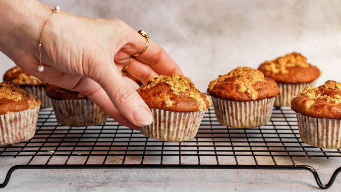 Rezept für Muffins mit Haferflocken und Quark