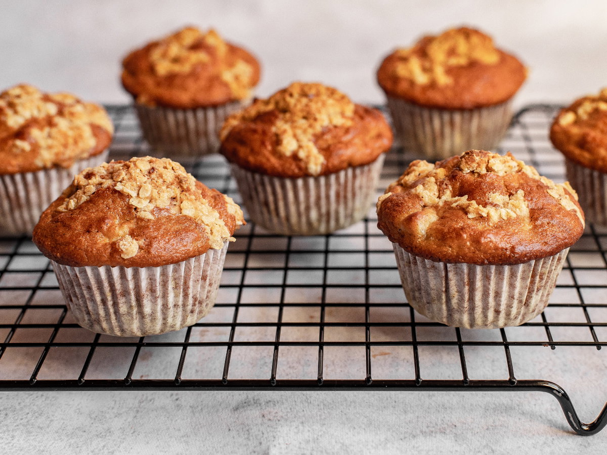 Muffins mit Haferflocken und Quark