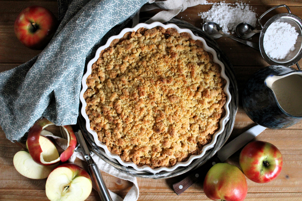 Nachtisch mit Haferflocken - Apfelkuchen mit Haferflocken