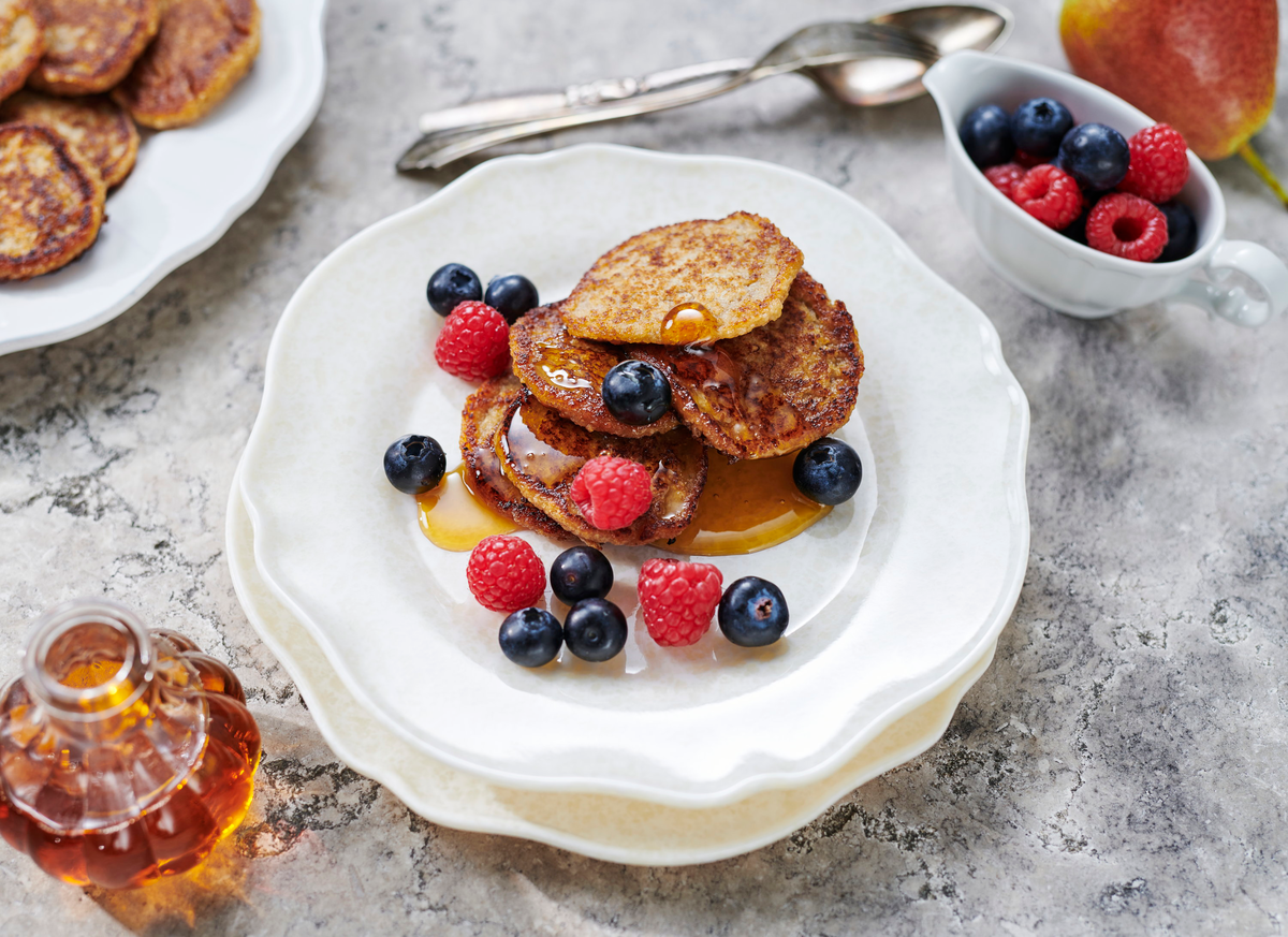 Nachtisch mit Haferflocken - Birnen-Haferflocken-Pancakes