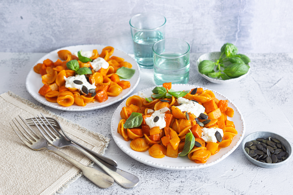 One-Pot-Camping-Gerichte - One-Pot-Pasta mit Kürbis