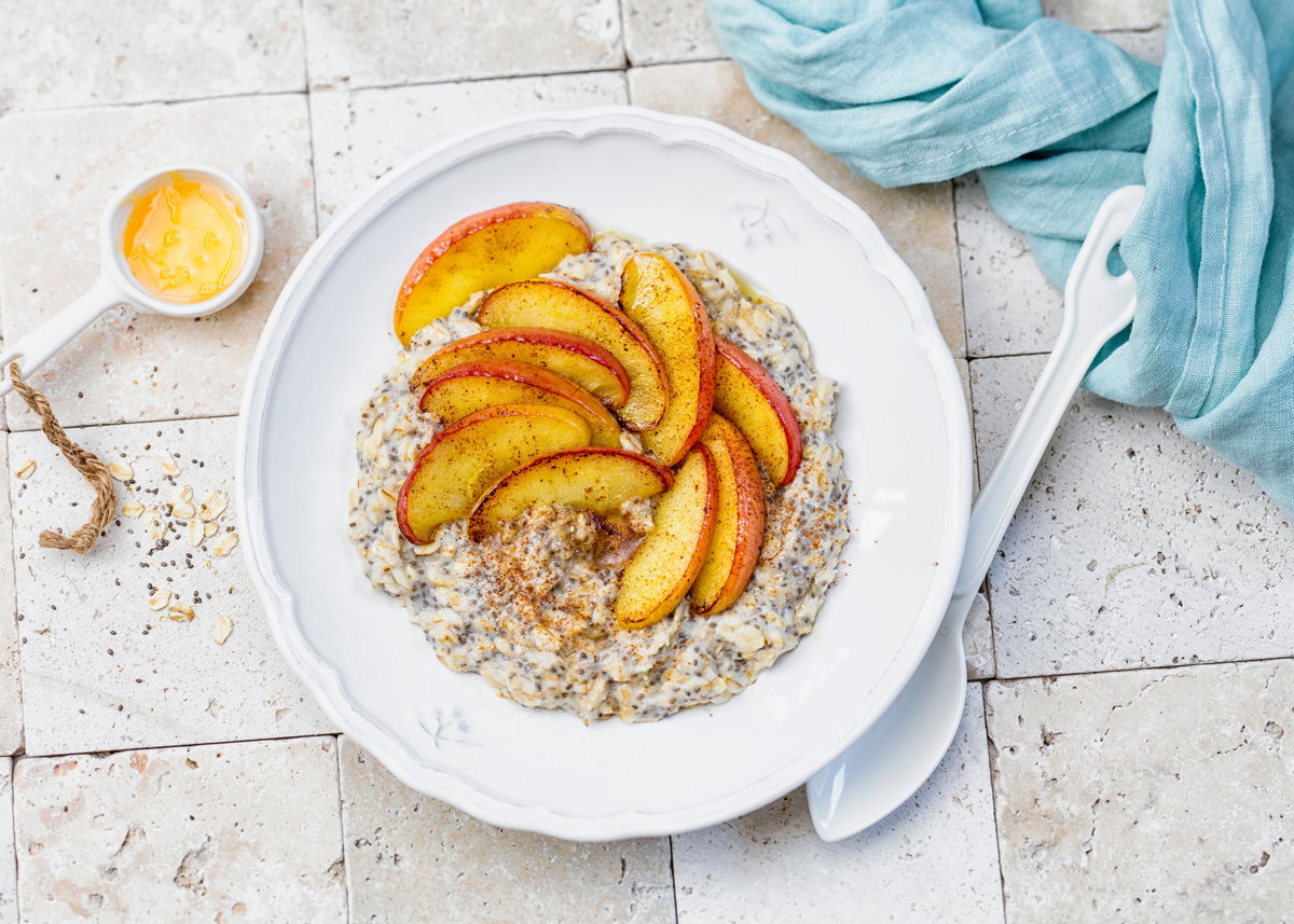 Porridge mit Apfel und Zimt
