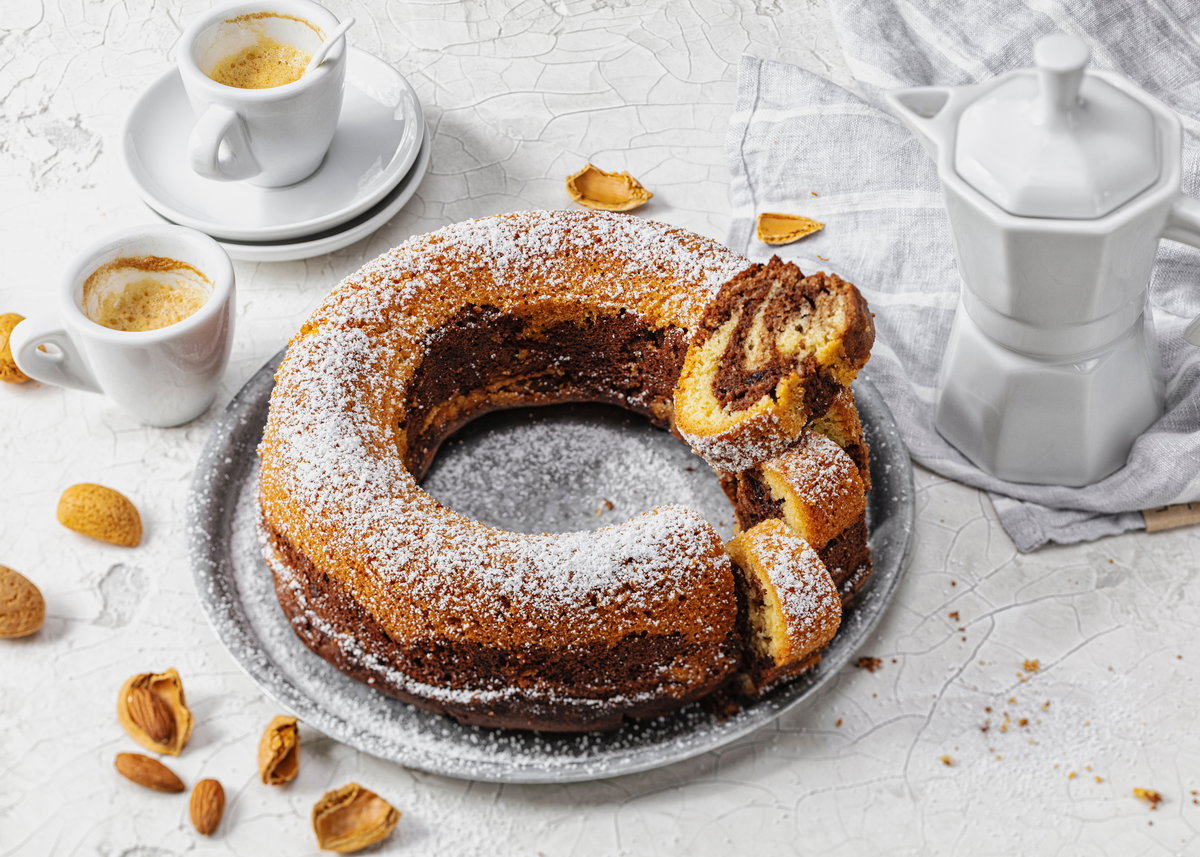 Marmorkuchen ohne Zucker
