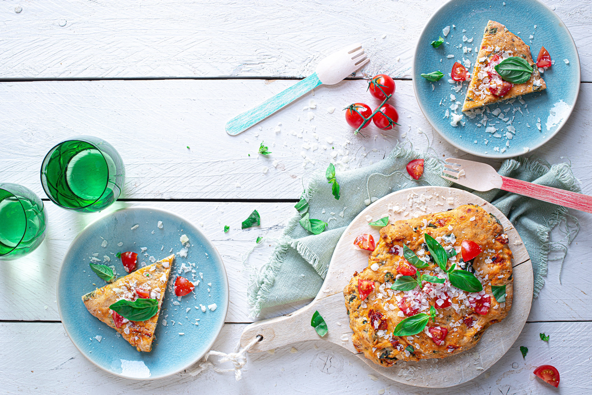 Schnelle Picknick-Idee für eine Schüttelpizza