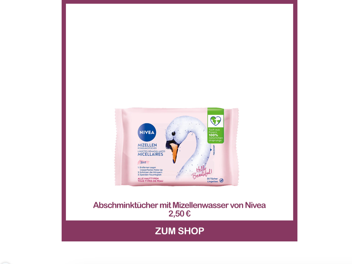 Selbstbräuner entfernen mit dem Abschminktüchern von Nivea