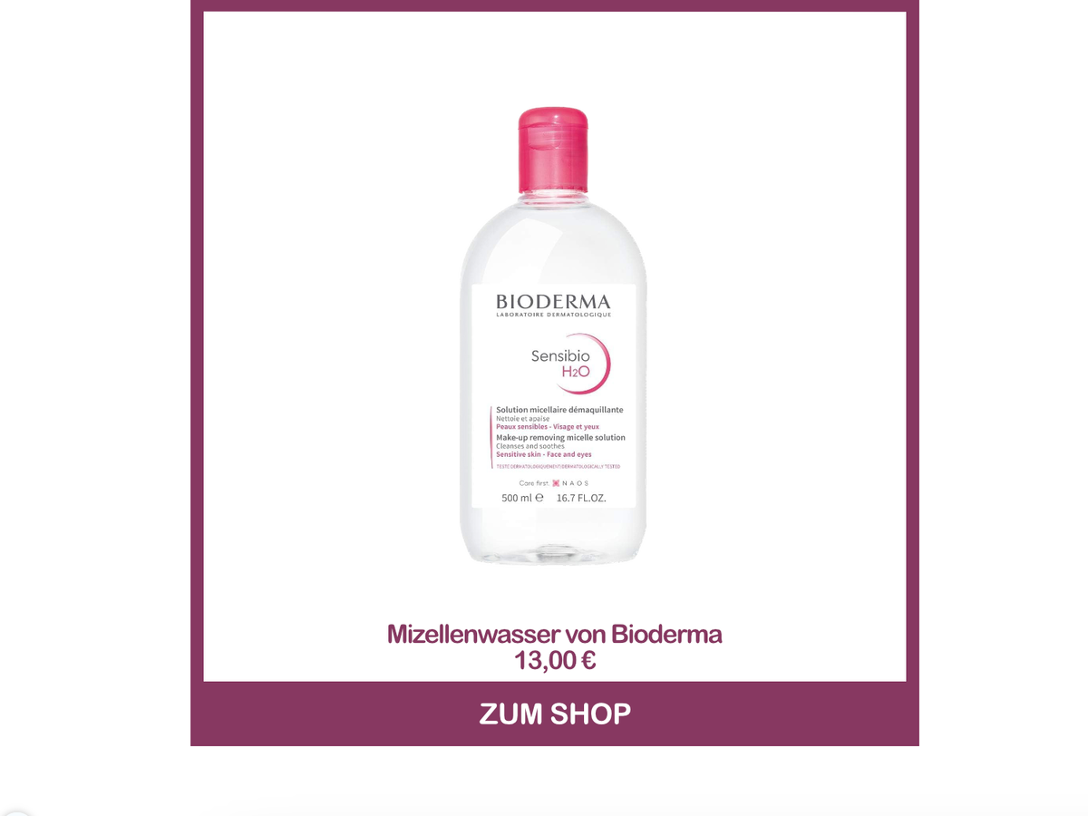 Selbstbräuner entfernen mit Mizellenwasser von Bioderma