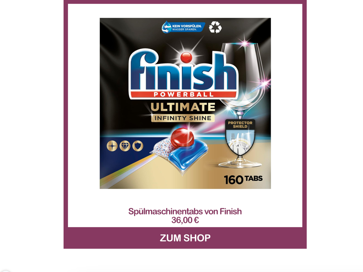 Abfluss reinigen mit Spülmaschinentabs von Finish
