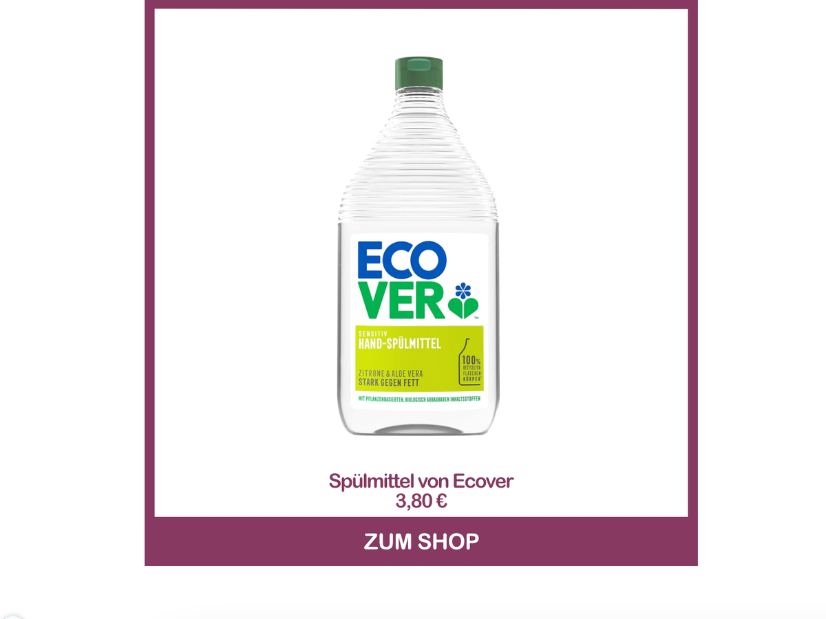 Abfluss reinigen mit Spülmittel von Ecover